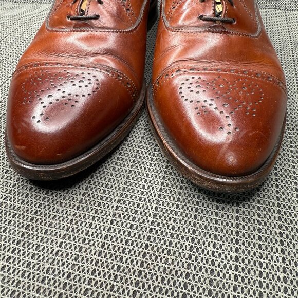 Cole Haan Mens Size 9D Brown Leather Captoe Oxford Shoes Made In USA main image 4